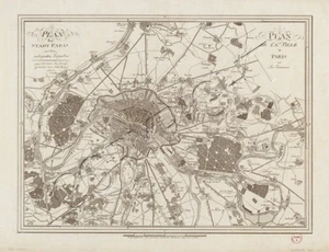Paris Vintage Karte 1805 mit Rahmenoption - Bild 1 von 3