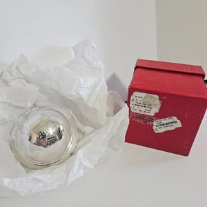VTG Neiman Marcus 2016 1 Oz Sterling Silver Saturn Ball Christmas Ornament - Imagen 1 de 3