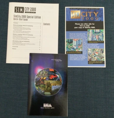 Sim City 2000 Quick Start Guide & 1999 Catalog - MINT - Image 1 of 4