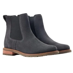 Ariat Women's 10B Wexford Lug Waterproof Chelsea Boot Slate Blue Suede Leather - Bild 1 von 11