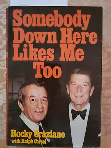 Rocky Graziano Signed Book with LOA - Somebody Down Here Likes Me Too - Picture 1 of 2
