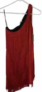 Boston Proper NEW Hearthrob Sz 4 Red Fringe Poly Blend Flapper Dress - Picture 1 of 11