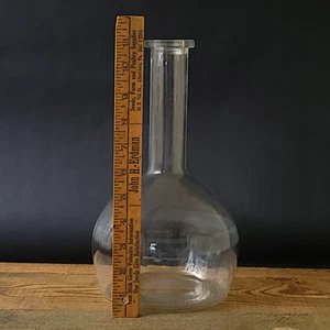 Vintage 1/2 Gal. Kimax Nafis Automatic Acidity Test Clear Glass Bottle - Picture 1 of 9