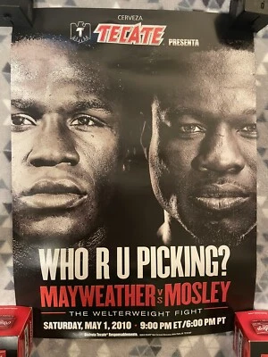 Floyd Mayweather Jr vs Sugar Shane Mosley Championship Boxing Poster - Image 1 of 2