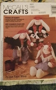 McCalls craft pattern 6605 round up rabbits - Picture 1 of 1