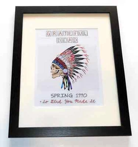 Large Framed Grateful Dead '90 Tour Poster, 23" x 20" Bob Weir / Jerry Garcia 2 - Picture 1 of 4
