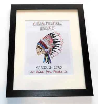 Large Framed Grateful Dead '90 Tour Poster, 23" x 20" Bob Weir / Jerry Garcia 2 - Image 1 of 4