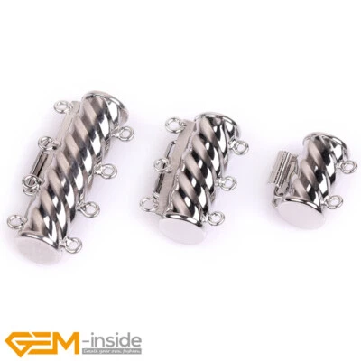 14K Gold Filled Layered Snap Barrel Clasps For Pearl Bracelet Necklace Closures - Image 1 of 4