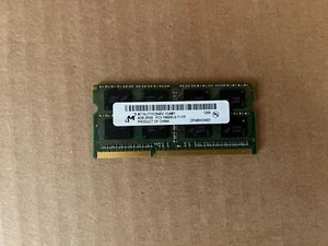 MICRON 4GB 2RX8 PC3-10600S-09-11 DDR3 MT16JTF51264HZ-1G4M1 LAPTOP MEMORY N8-4(12 - Picture 1 of 2