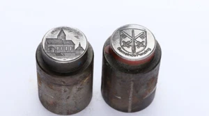 Historischer Prägestempel Wappen Gemeinde Penzing Kirche Münze Medaille Sammler - Bild 1 von 1