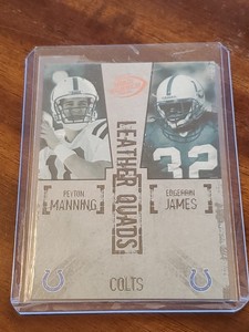 2004 Playoff Hogg Heaven Manning/James/Harrison/Wayne Leather Quads /1250