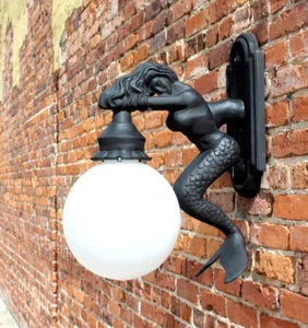 Nautical Style Mermaid Wall Sconce for Outdoor Use - Picture 1 of 5
