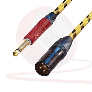 Neutrik Silencioso Clavija Mono para Macho XLR Cable Vintage Guitarra / Di / - Picture 1 of 2