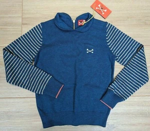 Kein Zuckerzusatz Pullover Top Mädchen Baumwolle Wolle 5-6 Y Brandneu mit Etikett Designer blau - Bild 1 von 4