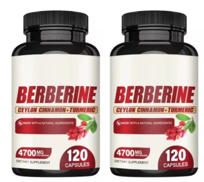 Berberina 3000 mg Ceilán Canela/Cúrcuma 500 mg/Cardo Lechoso 500 mg 2X120 Cápsulas Foto 1 de 2