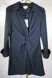 Cinq a Sept Navy Dress, Long sleeve V-neck. Size 14, Retail $365 - Picture 1 of 10