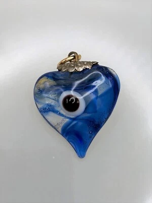 Pingente de colar de vidro azul olho mau - Imagem 1 de 3