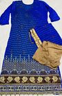 Indian Pakistani Fancy Party Wear Wedding Salwar Kameez Suit Stitched Size L