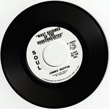 JIMMY RUFFIN 45 rpm WHAT BECOMES OF THE BROKENHEARTED White label DJ promo