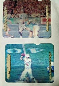 2 Wheaties Super Bowl Replays 3D Special Edition cards Roger Staubach Joe Namath