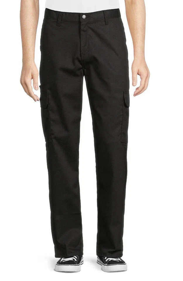 Genuine Dickies Flex Cargo Pants 42x30 Men's Black Regular Fit Straight Leg