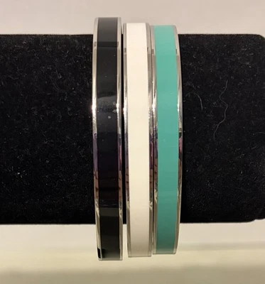 Brazalete Brazalete Rústico 3 Piezas Negro Blanco Turquesa Foto 1 de 4