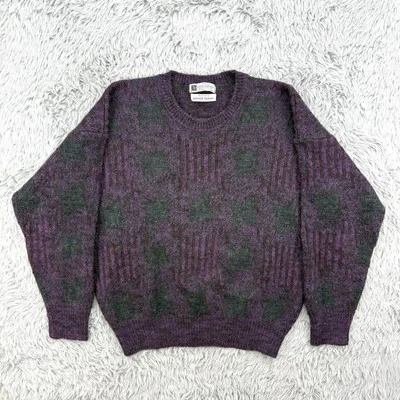 Pierre Balmain Sweater Men’s M Purple Wool Blend Cable Knit Made In Italy Cosby - Image 1 of 4