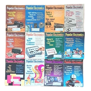 Popular Electronics Magazines Lot 12 Issues Vintage 1970 & 1971 Advertising Ads - Picture 1 of 22