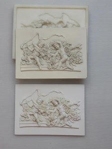 Silicone Rubber Mould Cherubs Plaques Decorative Wall - Frame Mouldings - Picture 1 of 1