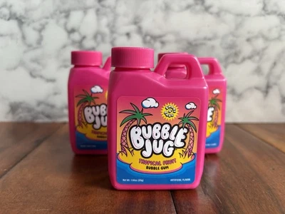 Jarra de Burbujas Frutas Tropicales Burbuja Goma Años 90 Caramelo Juego de 3 Shake N' Chug Gum NUEVO Foto 1 de 4