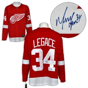 Manny Legace Detroit Red Wings Autographed Fanatics Jersey - Picture 1 of 2