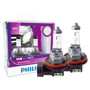 Philips H11 VisionPlus Headlight Bulb (12V 55W, 3250K) - Up to 60% Brighter (2X) - Picture 1 of 6