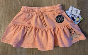 (NWT) Bluey Girl’s Size XS (4-5) Peach Skirt With Bluey & Butterflies - Picture 1 of 7