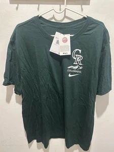 Men’s XXL Nike Colorado Rockies Green City Connect Short Sleeve T Shirt - Picture 1 of 2