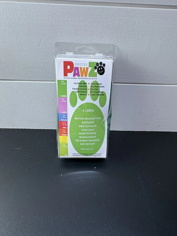 Pawz 3-Inch to 4-Inch Water-Proof Dog Boots, Large, Black (PZBLKL)