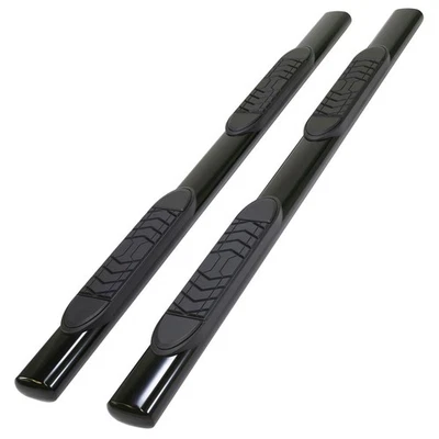 Barra Nerf de escalón negra de 5 pulgadas con 2 almohadillas para Silverado/Sierra 07-19 doble cabina Foto 1 de 4