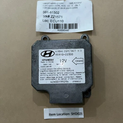 Hyundai Accent 1995 chasis electrónico SRS bolsa módulo de control 95910-22300 Foto 1 de 4