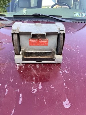 Moedor de bancada vintage Dayton 5” polegadas modelo 2Z967TO 3.2A 3500rpm testado - Funciona - Imagem 1 de 4