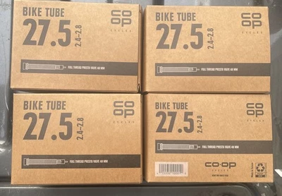 LOTE DE 4 -CO•OP Ciclos 27.5 x 2.4-2.8 Tubos de Bicicleta con Válvula Presta de Rosca Completa Foto 1 de 3