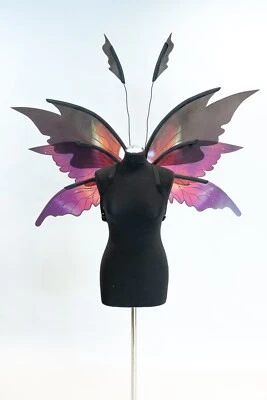 Disfraz Alas de Hadas Púrpura Cosplay Elfo Mariposa Bosque Iridiscente Halloween Foto 1 de 4