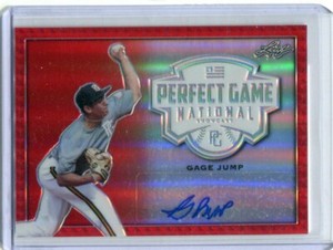 2020 Leaf Perfect Game Metal Autographs Red Rainbow Proof Gage Jump Auto 1/1
