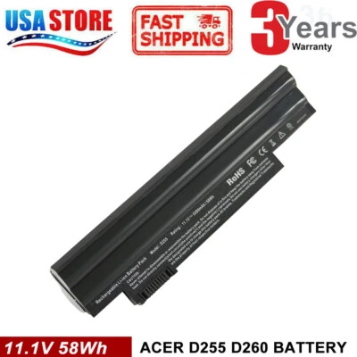 Battery for ACER Aspire one 522 722 D255 D255E D257 D260 D270 AL10A31 AL10B31 CL - Image 1 of 4
