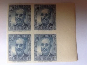 España 1936 Edifil 739 s Blo.4 sellos nuevos goma original sin fijasellos - Imagen 1 de 2