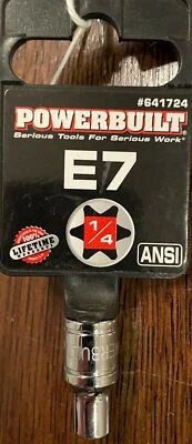 POWERBUILT E7 Drive Star Socket 1/4" - 641724 - FREE SHIPPING - Image 1 of 2