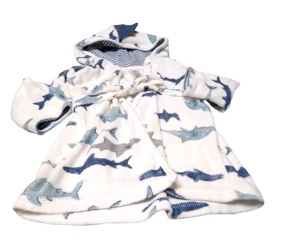 Bata de baño Baby's Shark - Just One You Made By Carter’s - Blanca Talla 0-9M Foto 1 de 4