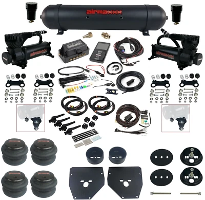 Complete Air Ride Suspension Kit 27695 3/8 3H Air Lift Blk 580 Fits 1963-72 C10 - Image 1 of 4