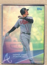 Chipper Jones 37 2020 Topps X Steve Aoki Rainbow Foilboard