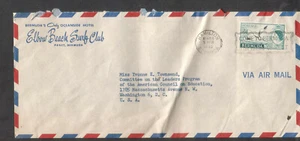 Bermuda 1955 cover Elbow Beach Surf Club Hotel Hamilton to Washington DC - Picture 1 of 1