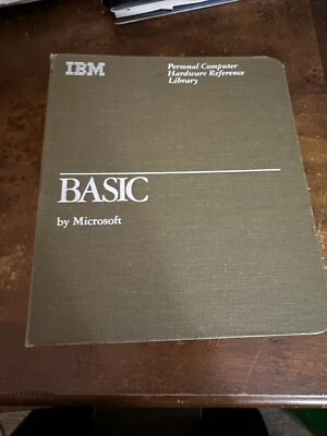 IBM Basic by Microsoft Manual 1981 Vintage Brown Manual and Binder # 6025010 - Image 1 of 4