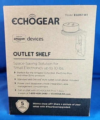 EchoGear Echo Gear Outlet Shelf White EGOS1-W1 - Image 1 of 4